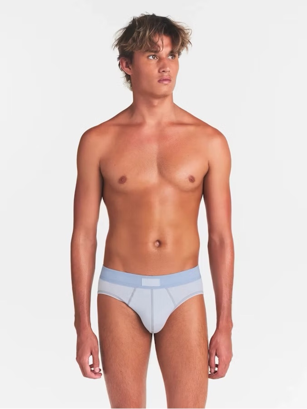 SKIMS Men's Cotton Brief - Steel Blue